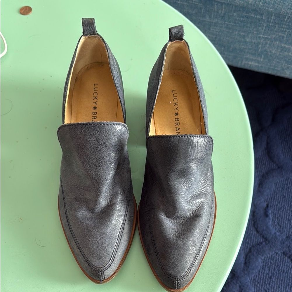 Lucky Brand Black Leather Loafers